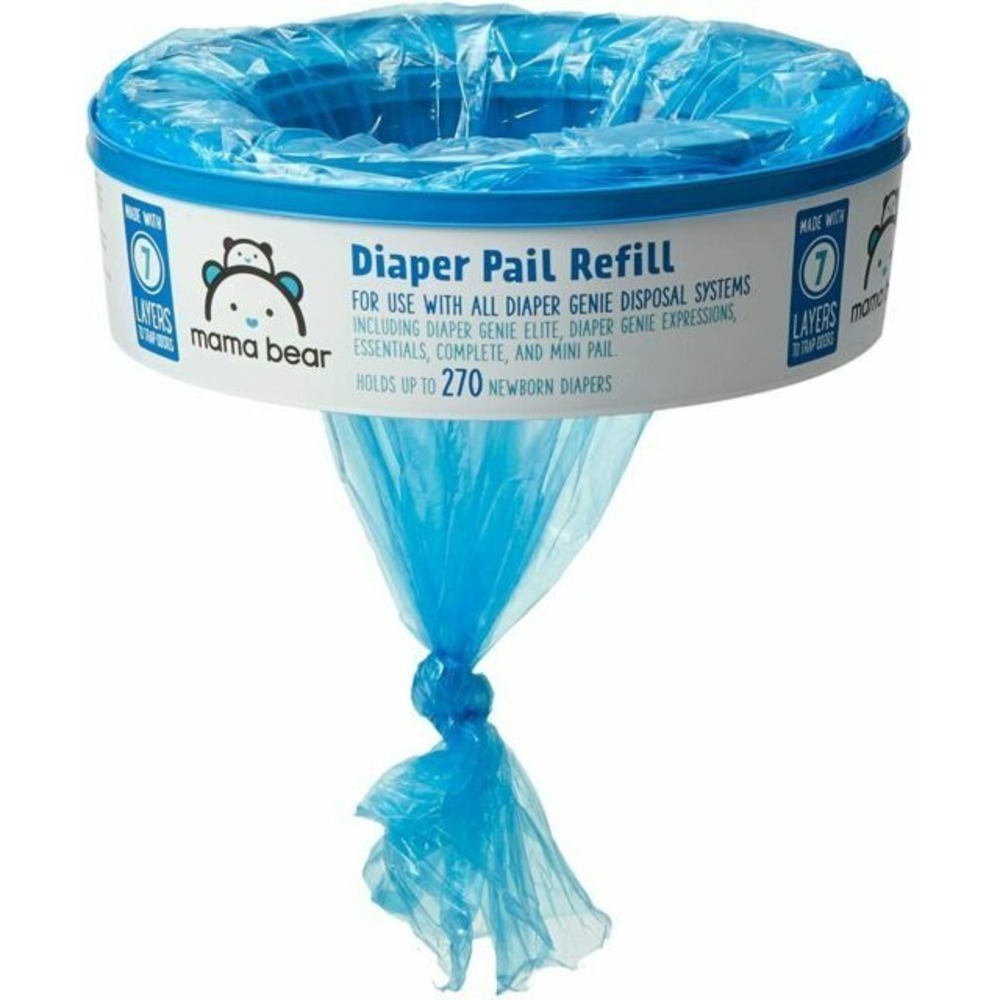 Mama Bear Diaper Pail Refills For Diaper Genie Pails ~ 270 Count Each Lot Of 3